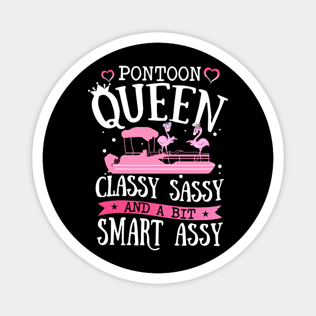 Flamingo Pontoon Queen Classy Sassy And A Bit Smart Assy Magnet by WoowyStore